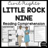 Little Rock Nine Reading Comprehension Worksheet Integrati