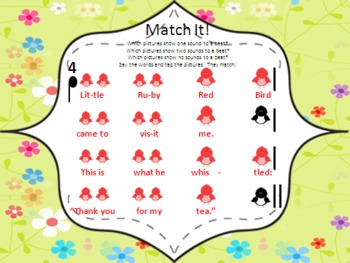 Preview of Little Ruby Red Bird - a mi so la lesson and game