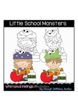 Little School Monsters Clipart