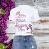 Little Sister Biggest Fan Ballet Shirt, Svg &Png File, printable