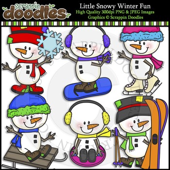 Little Snowy Winter Fun by Scrappin Doodles | TPT