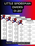 Little Spiderman Divides 0-20 Worksheet Activity Book