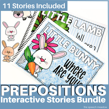 Preview of Spatial Concepts Interactive Stories Bundle for Speech Therapy - 8 Prepositions