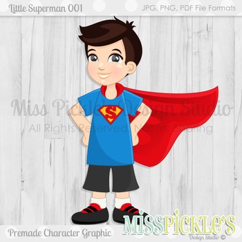 Preview of Little Superman- Commercial Use Character Graphic