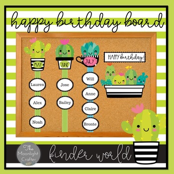 Little Sweet Succulents Birthday Bulletin Board Set