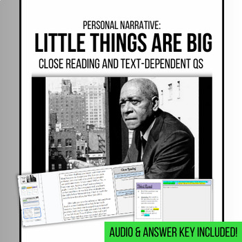 Preview of Little Things Are Big - Jesús Colón || Close Reading Slides & Answer Key