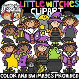 Little Witches Clipart {Halloween Clipart}