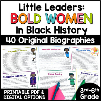 Preview of Little Leaders: Bold Women in Black History: Black History Month BIOGRAPHIES