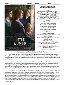 Preview of Little Women Film (2019) Study Guide Movie Packet
