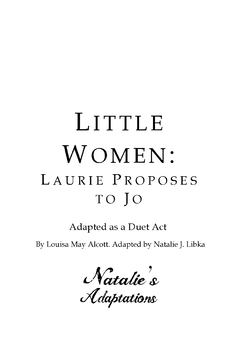 Preview of Little Women: Laurie Proposes to Jo (A Duet Act)