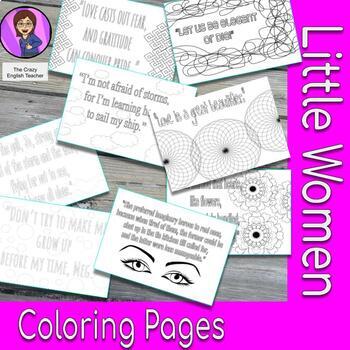 Preview of Little Women coloring pages/Mini-Posters digital resource
