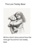 Little girl hugging found Teddy Bear