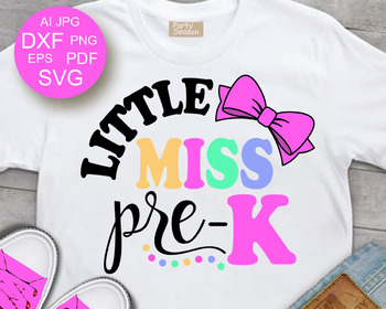 Download Little Miss Pre K Svg Teacher Svg Preschool Svg Cut Files Cricut Silhouette Came