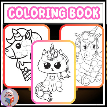 Preview of Little unicorns and friends coloring book