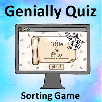 Preview of Little vs Few. Digital sorting quiz. Easter