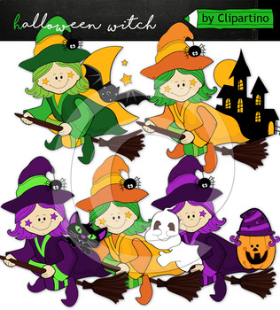 Preview of Little witch Clip Art/ Halloween Clip Art commercial use