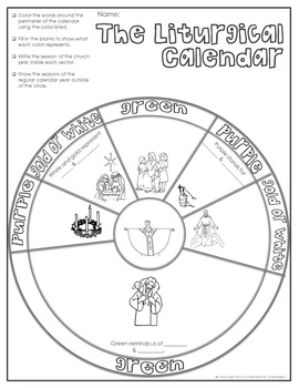Liturgical Calendar Doodle Notes by Catechetical Chameleon | TpT