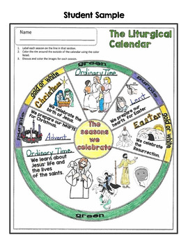 Liturgical Calendar Doodle Notes by Catechetical Chameleon | TpT