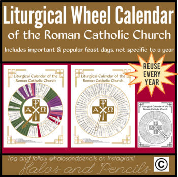 Preview of Liturgical Calendar Wheel Roman Catholic Church
