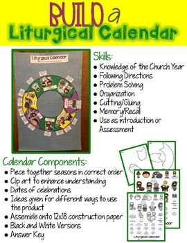 Preview of Liturgical Year, Build a Calendar
