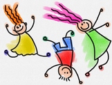 Lively Kids - Free Watercolour Doodle Clip Art