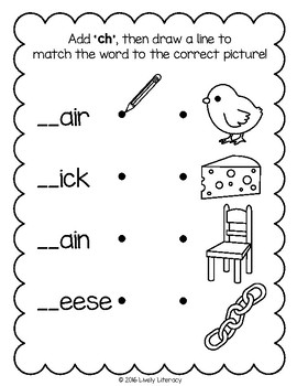 Lively Literacy Letter/Sound of the Week Phonics Worksheets - ch