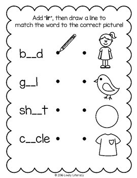 Lively Literacy Letter/Sound of the Week Phonics Worksheets - er