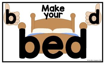 Lively Literacy Make Your Bed Poster (Legal-size) - for b & d reversal
