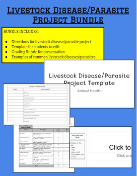 Preview of Livestock Disease/Parasite Project Bundle