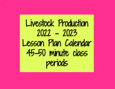 Livestock Production Lesson Plan Calendar