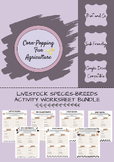 Livestock Species Breed Activity Worksheet Bundle