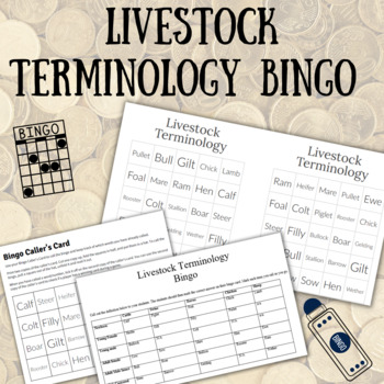 Preview of Livestock Terminology Bingo