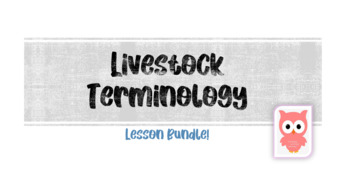 Preview of Livestock Terminology Complete Lesson Bundle