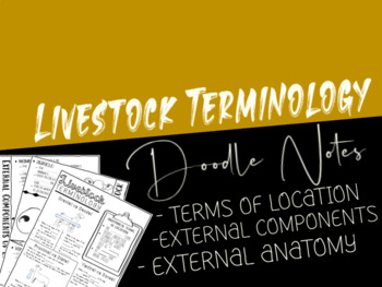 Preview of Livestock Terminology Doodle Notes