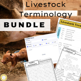 Livestock Vocabulary Puzzles: Agriculture Classroom Activi