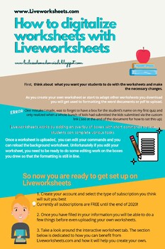 Preview of Liveworksheet- digitalize your worksheets- Free resource for Language teachers