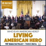 Living American Hero US History Project Print & Digital