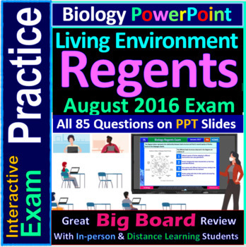 Living Environment Biology Regents - Exam Questions on PPT Slides ( Aug