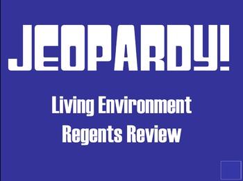 Preview of Living Environment Regents Review Jeopardygame