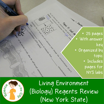 Preview of Living Environment Regents Review (New York State Biology)