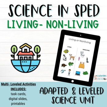 Preview of Living Nonliving Things Adapted Science Units For Special Ed Science Homeschool 