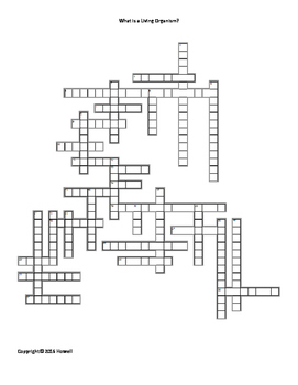 Living Organisms Vocabulary Crossword for Middle School Science TPT
