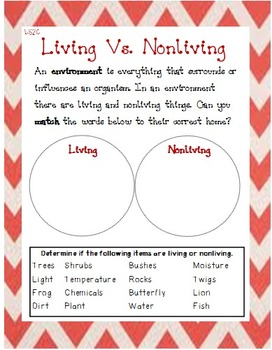 Preview of Living Vs. Nonliving