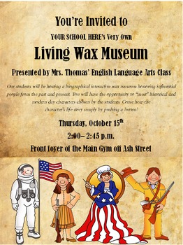 Preview of Living Wax Museum Flyer