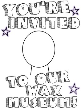 Preview of Living Wax Museum Invitation