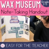 Living Wax Museum Notes Handout | Living Museum Project | 