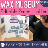 Living Wax Museum Parent Letter