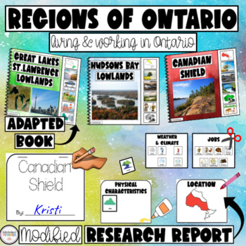 Preview of Living & Working in Ontario - MODIFIED Grade 3 Social Studies - Special Ed
