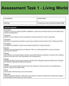 Preview of Living World Assessment Task