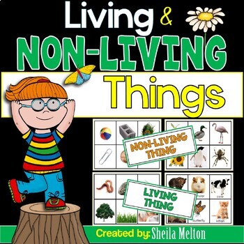 Preview of Living and Non-Living Things Activities, Printables, Sorting Pictures, Foldables